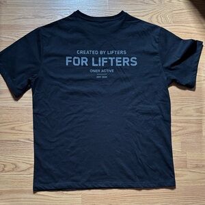 Oner Active Black Short Sleeve Tee with Chest Logo